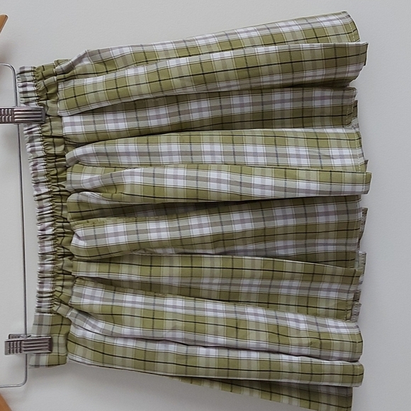 NWT Princess Polly Lona Pleated Mini Skirt Green Plaid Size S/M - Picture 3 of 7